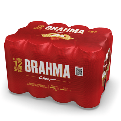 Fardo Brahma latão 473 ml c/12
